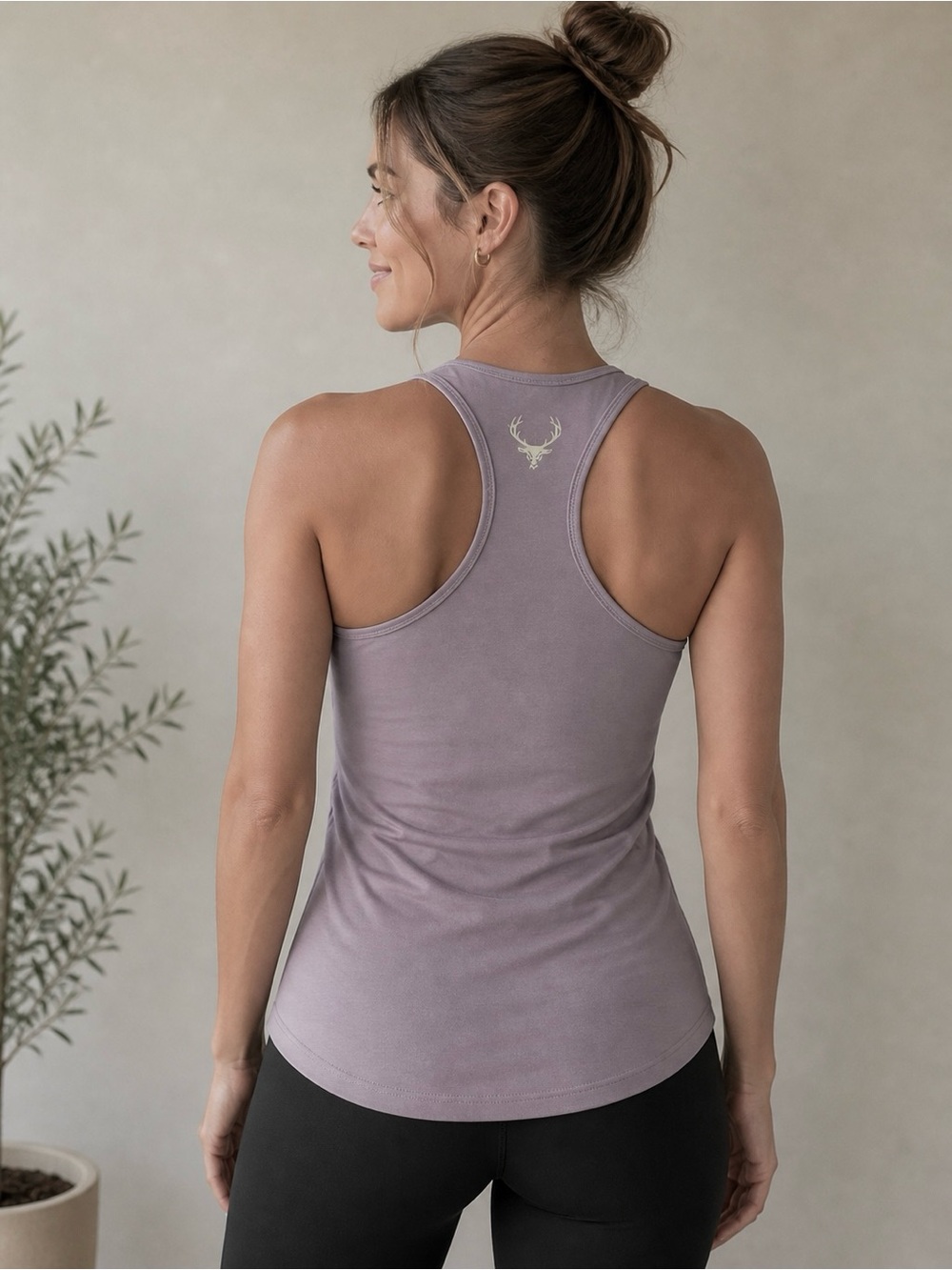 Bucked Up Dusty Purple Racerback Tank Top Size S Athletic Fitted